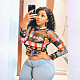 Plus Size Chinese Elements Printed Long Sleeve Crop Top JLY-19165