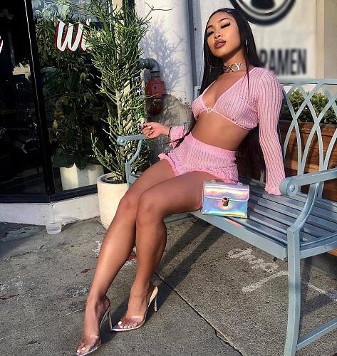 Women's High Elastic Long Sleeve Crop Top 2 Piece Shorts Set BN-9166