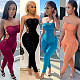 Womens Solid Bodycon Sleeveless Night Club Lace-up Jumpsuit GLS-8124