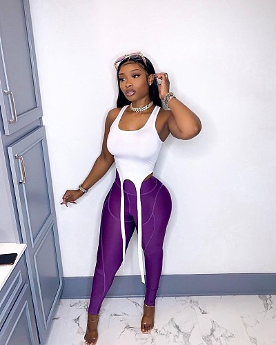 Women Fitness Slim Crop Top+Sporting Leggings 2 Pieces Set QZX-6192