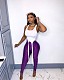Women Fitness Slim Crop Top+Sporting Leggings 2 Pieces Set QZX-6192