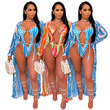 Sexy Print Bandage Monokini Beach Wear Swimming Suit 2Pieces CN-0095