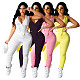 Hooded Backless Slim Fit Crop Top Sweatpant Two Piece Suit CN-0094