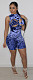Summer Sexy Cut Out Sleeveless Bodycon Cheetah Romper MOF-6613
