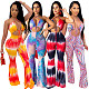 Sexy Bandage Hollow Out Slim Beach Flared Jumpsuits LSL-6346