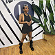 Sexy Solid Color Skinny Sleeveless Top Wrap Skirt 2 Pieces QY-5231