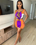 Rib Stitched Sleeveless Lace-up Top Shorts 2 Piece Outfits NIK-223