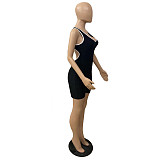Fashion Solid Color Fitness Sleeveless Bodycon Strap Romper CN-0100
