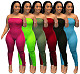 Summer Solid Color Sleeveless Bodycon Wrap Chest Jumpsuits WSM-5228