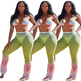 Summer Gradient Print Bra+Skinny Pants Swimsuit 2 Pieces ORY-5185