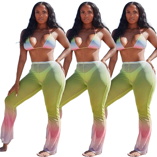 Summer Gradient Print Bra+Skinny Pants Swimsuit 2 Pieces ORY-5185