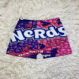 Letter Print Cycling Leggings High Waist Stretch Shorts SHD-9481