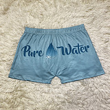 Letter Print Cycling Leggings High Waist Stretch Shorts SHD-9481