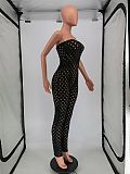 Wrapped Chest Nightclub Breathable Hole Tights Jumpsuit WSM-5232