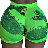 Hot Sale Chic Letters Color Flower Print Bodycon Beach Shorts SHD-9484