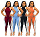 Summer Stitched Sleeveless O-neck Bodycon Jumpsuits WSM-5227