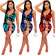 Sexy Sleeveless Crop Tank Top Bandage Mini Skirt 2 Piece Set WY-6778