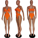 Sexy High Cut Swimsuits Hollow Out String One Piece Swimwear HMS-5445