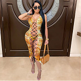 Bikini Wear Sexy Hollow Out Sleeveless Midi Cover-ups 3 Piece Set DY-6654