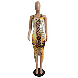 Bikini Wear Sexy Hollow Out Sleeveless Midi Cover-ups 3 Piece Set DY-6654