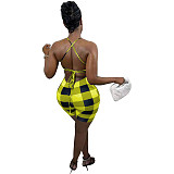 Women's Sexy Sleeveless Low Cut Backless Lace-up Romper NIYA-8057