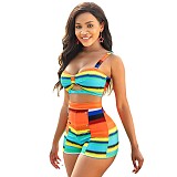 Fashion Women Swimsuit Bra Tops Shorts Two Pieces Bikini Sets BN-9276