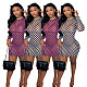 Sexy Mesh See-through Long-sleeved O-neck Skinny Club Dress BNY-7161