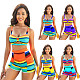 Fashion Women Swimsuit Bra Tops Shorts Two Pieces Bikini Sets BN-9276