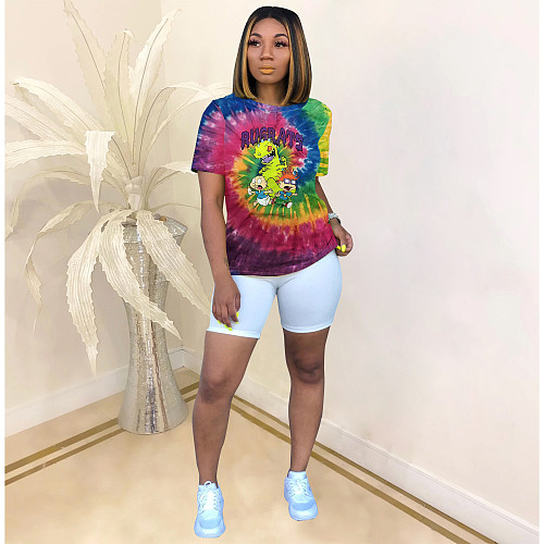 Summer Fashion Cartoon Printing Short Sleeve Shirt T-Shirts SHD-9231