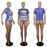 Summer Fashion Cartoon Printing Short Sleeve Shirt T-Shirts SHD-9231