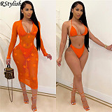 Summer Chic See Through Bikini Set Three Pieces Bathing Suits ORY-5190