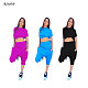 2021 Casual Solid Color Short Sleeve T-shirt Pants 2 Piece Set ABL-6670