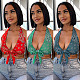 Women Sexy Paisley Print Bandage Party Halter Crop Tops WSY-5860