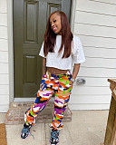 Women Camo Cargo High Waist Hip Hop Trousers Pants WSY-5862