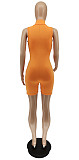 Letter Printed Bodycon Sleeveless Zipper Fitness Romper WSY-5865