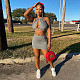 Women Sexy Halter Crop Top Bodycon Mini Skirt Two Piece Set MEY-2037