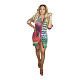 Sexy Snake Print Women Single Breasted Clubwear Long Sleeve Bodycon Mini Shirt Dress MK-3057