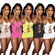 Summer Women Sexy Solid Color Irregular Hollow Out Sleeveless Halter Top Skinny Shorts Two Piece Suit BN-9279