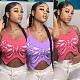 Summer Sexy Women Butterfly Print Sleeveless Spaghetti Strap Irregular Pullover Vest Tank Crop Tops WSY-5873