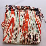 Plus Size Tie Dye One Shoulder Sleeveless Drawstring Ruched Bodycon Party Club Summer Women Dress JLY-19198
