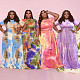Hot Sales Women Plus Size Set Tie Dye Print Short Sleeve Bandage Crop Tops Loose Long Skirts 2 Piece Sets WA-7191