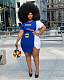 Summer Women's Clothing Plus Size Pattern Print Short Sleeve O-Neck Asymmetric Patchwork Midi Dress HEJ-6066