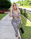Sexy Animal Zebra Print Summer Women Sleeveless Crop Top Bra High Waist Leggings Streetwear Two Piece Set ZS-0399