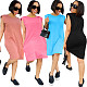 Hot Selling Elegant Women Solid Color O-Neck Sleeveless Shoulder Pads Bodycon Knee Length Dresses NIYA-8066