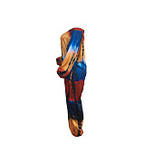 2021 Women Streetwear Summer Pocket Design Lantern Sleeve Tie Dye Print Off Shoulder Plus Size Jumpsuit BER-8071