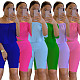Women Casual Solid Color Off Shoulder Half Sleeves Crop Top Skinny Shorts Summer Streetwear 2 Piece Set SFY-010-1