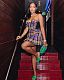 Summer Fashion Off Shoulder Sleeveless High Waist Plaid Patchwork Streetwear Women Pleated Mini Dress MK-3061