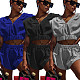 Hot Style Solid Cotton Oversized Shirring Sleeve Zipper Crop Top Stretchy Waist Shorts Women Two Piece Set WY-6826