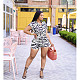 2021 Summer Printed Single-Breasted Sashes Women Turn-down Collar Short Sleeve Skinny Short Rompers DY-6663