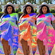 Plus Size Fashion Tie Dye Print Women Clothing Short Sleeve Irregular Loose Long Top Biker Shorts 2 Piece Set NY-8951